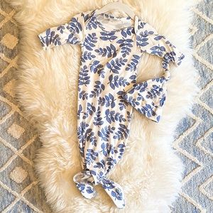 Unisex Adorable fern knotted gown with hat